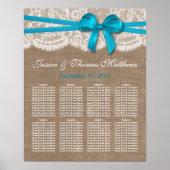 Die rustikale Blue Bow Wedding Collection Poster (Vorne)