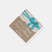 Die rustikale Blue Bow Wedding Collection Serviette (Ecke)