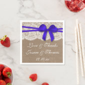 Die rustikale Blue Bow Wedding Collection Serviette (Beispiel)