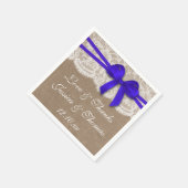 Die rustikale Blue Bow Wedding Collection Serviette (Ecke)