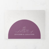 Die rustikale Blüte Lila in einer Hochzeit Dreifach Gefaltete Einladung (Cover)