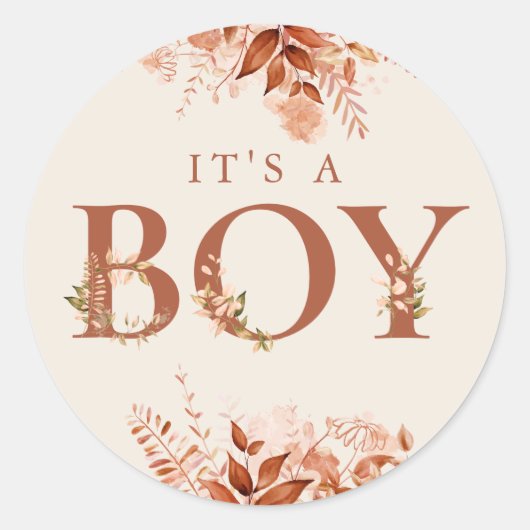 Die rustikale Blütendusche Runder Aufkleber (Vorderseite)