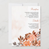 Die rustikale Erde der Terracotta-Flora Einladung (Rückseite)