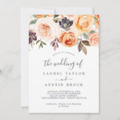 Die rustikale Erde floriert als Hochzeit von Einladung (Vorderseite)