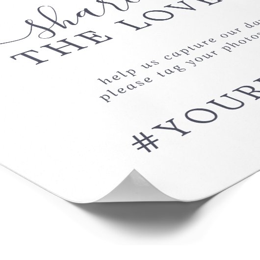 Die rustikale Erde teilt das Zeichen der Liebe Hoc Poster (Ecke)