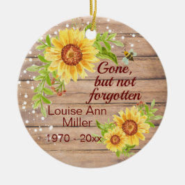 Die rustikale Gedenkstätte verschwand, aber nicht  Keramik Ornament