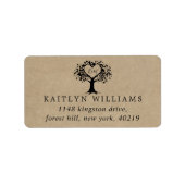 Die rustikale Herzenssammlung Adressaufkleber (Vorne)