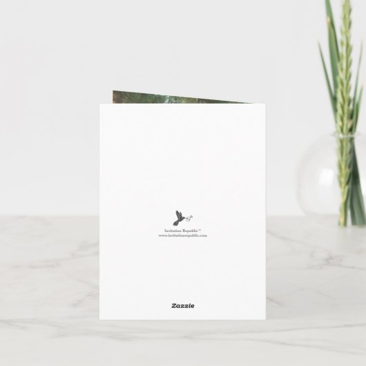 Die rustikale Herzenssammlung Dankeskarte (Rückseite)