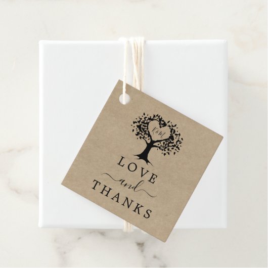 Die rustikale Herzenssammlung Geschenkanhänger (Beispiel)