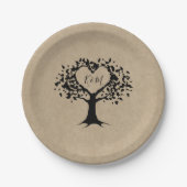 Die rustikale Herzenssammlung Pappteller (Vorderseite)