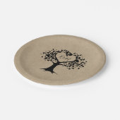 Die rustikale Herzenssammlung Pappteller (Schrägansicht)