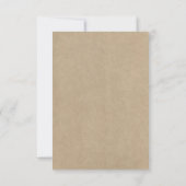 Die rustikale Herzenssammlung RSVP Karte (Rückseite)