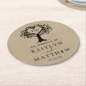 Die rustikale Herzenssammlung Runder Pappuntersetzer (Angewinkelt)