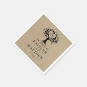 Die rustikale Herzenssammlung Serviette (Ecke)