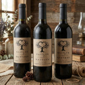 Die rustikale Herzenssammlung Weinetikett