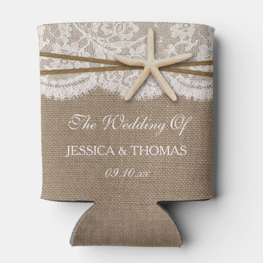 Die rustikale Hochzeitskollektion am Strand von St Dosenkühler (Rückseite)