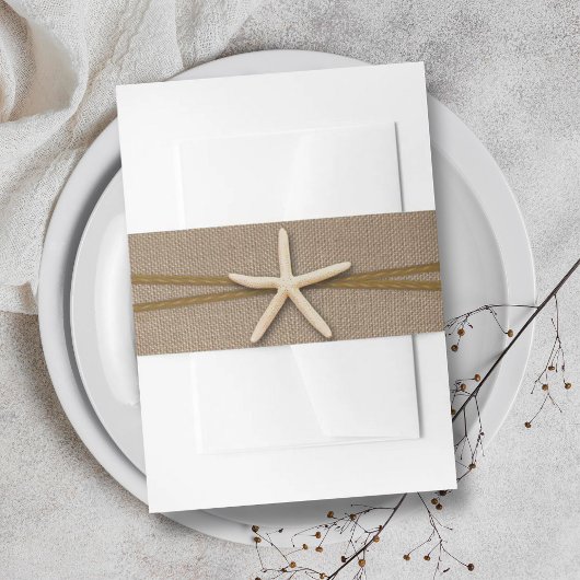 Die rustikale Hochzeitskollektion am Strand von St Einladungsbanderole