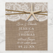 Die rustikale Hochzeitskollektion am Strand von St Weinetikett (Einzelnes Label)