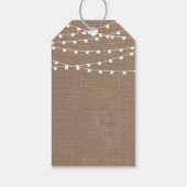 Die rustikale Hochzeitskollektion der Burlap-Licht Geschenkanhänger (Rückseite)