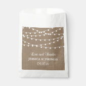 Die rustikale Hochzeitskollektion der Burlap-Licht Geschenktütchen (Vorderseite)