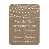 Die rustikale Hochzeitskollektion der Burlap-Licht Magnet (Vertikal)