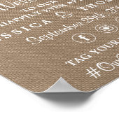 Die rustikale Hochzeitskollektion der Burlap-Licht Poster (Ecke)