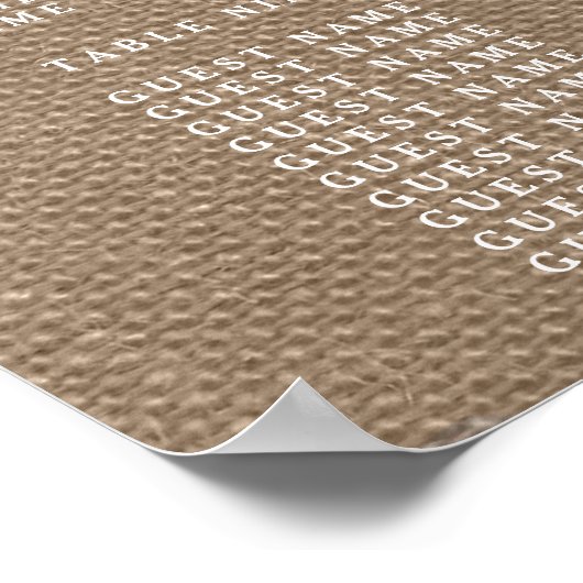 Die rustikale Hochzeitskollektion der Burlap-Licht Poster (Ecke)