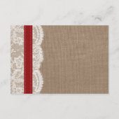 Die rustikale Hochzeitskollektion der Sonnenblumen Begleitkarte (Rückseite)