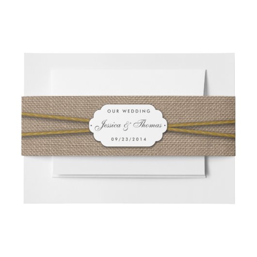 Die rustikale Hochzeitskollektion der Sonnenblumen Einladungsbanderole (Vorderseite Beispiel)