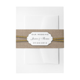 Die rustikale Hochzeitskollektion der Sonnenblumen Einladungsbanderole