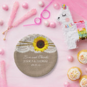 Die rustikale Hochzeitskollektion der Sonnenblumen Pappteller (Party)