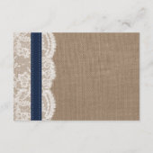 Die rustikale Hochzeitskollektion für Sonnenblumen Begleitkarte (Rückseite)