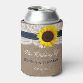 Die rustikale Hochzeitskollektion für Sonnenblumen Dosenkühler (Kanne Vorderseite)