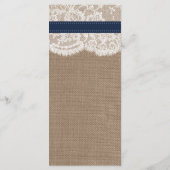 Die rustikale Hochzeitskollektion für Sonnenblumen Menükarte (Rückseite)