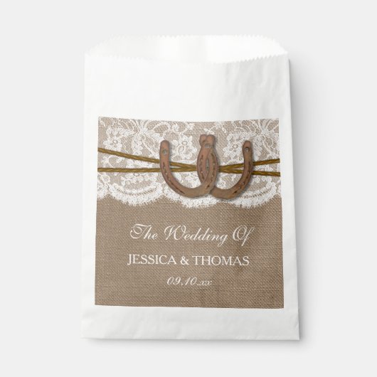 Die rustikale Hochzeitskollektion Geschenktütchen (Vorderseite)