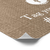 Die rustikale Hochzeitskollektion Horseshoe begrüß Poster (Ecke)