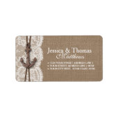 Die rustikale Hochzeitskollektion mit dem Anker Adressaufkleber (Vorne)