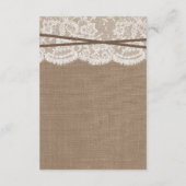 Die rustikale Hochzeitskollektion mit dem Anker Begleitkarte (Rückseite)