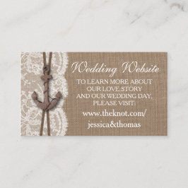 Die rustikale Hochzeitskollektion mit dem Anker Begleitkarte