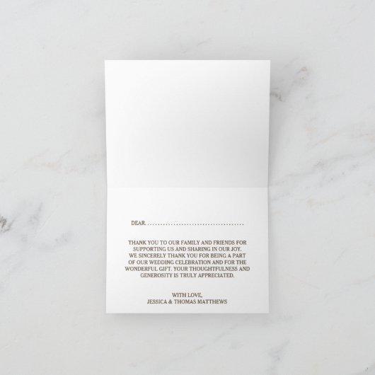 Die rustikale Hochzeitskollektion mit dem Anker Dankeskarte (Innenseite)