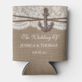 Die rustikale Hochzeitskollektion mit dem Anker Dosenkühler (Vorderseite)