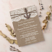 Die rustikale Hochzeitskollektion mit dem Anker Einladung