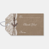 Die rustikale Hochzeitskollektion mit dem Anker Geschenkanhänger (Rückseite Horizontal)