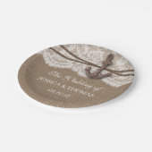 Die rustikale Hochzeitskollektion mit dem Anker Pappteller (Schrägansicht)