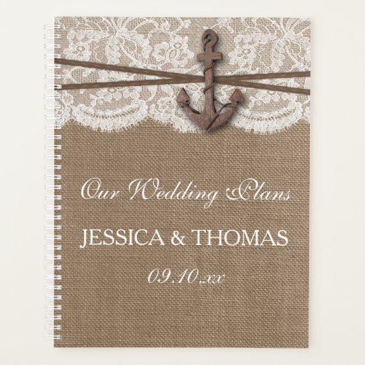Die rustikale Hochzeitskollektion mit dem Anker Planer (Vorderseite)