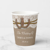 Die rustikale Hochzeitskollektion Pappbecher (Rückseite)