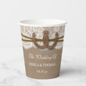 Die rustikale Hochzeitskollektion Pappbecher (Vorderseite)