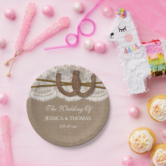 Die rustikale Hochzeitskollektion Pappteller (Party)