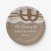 Die rustikale Hochzeitskollektion Pappteller (Vorderseite)