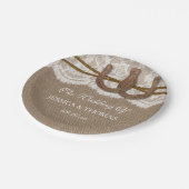 Die rustikale Hochzeitskollektion Pappteller (Schrägansicht)